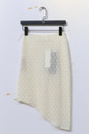 Un Morceau elastic lace oblique blooming half skirt UM231XZ11 light yellow PUM40
